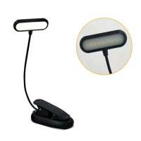 Clip on Table Light Rechargeable LED Night Reading Book Light on Bed With Flexible Goose Neck