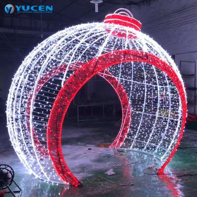 outdoor waterproof christmas holiday decoration led simulation 3D bell model light