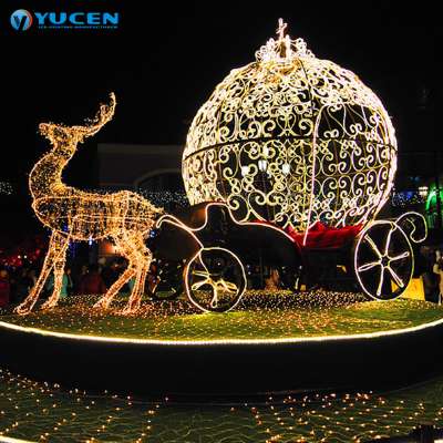 2018 new large outdoor christmas reindeer light waterproof christmas reindeer decoration light