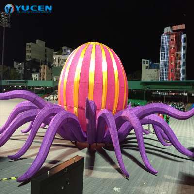 Waterproof LED octopus model lamp Outdoor park 3D motif lights for holiday decoration