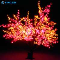 110v outdoor city garden park street waterproof color changing led cherry blossom tree light